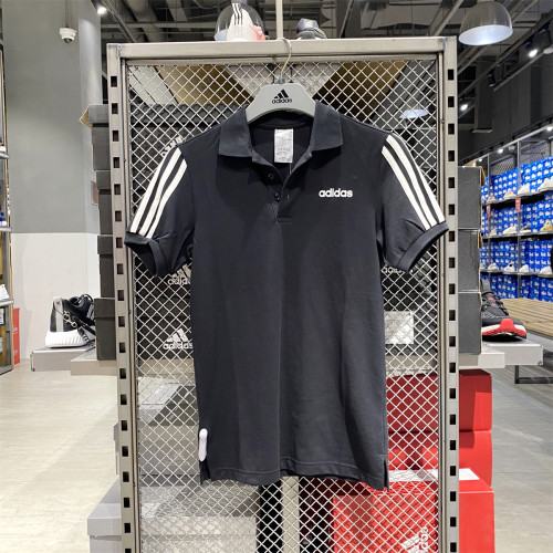 正品Adidas/阿迪达斯男子M COT POLO 3S休闲运动短袖POLO衫EJ0927