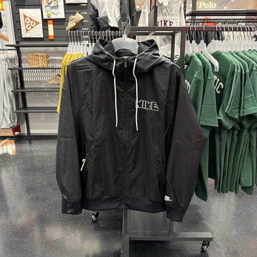 正品Nike/耐克男子简约百搭休闲运动梭织连帽夹克外套 DX0695-010