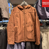 Adidas阿迪达斯男子加绒外套春秋款 软壳冲锋衣连帽夹克JZ1149