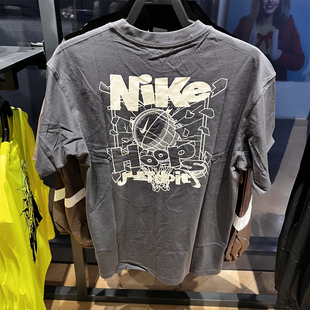 NIKE耐克男子休闲短袖夏季篮球运动印花纯棉圆领T恤衫IH2473-060