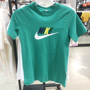 儿童运动休闲透气印花圆领短袖 T恤 Nike FN3713 324 耐克夏季 正品