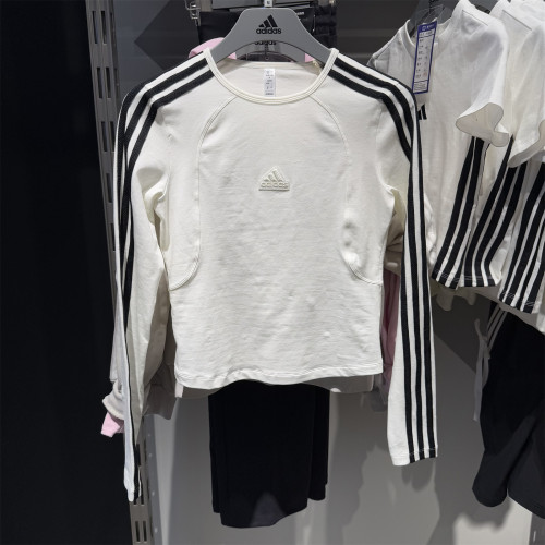 阿迪达斯女生长袖T恤套头衫