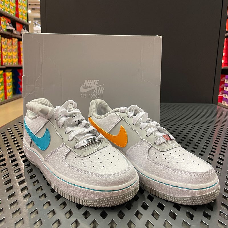 Nike耐克AirForce1Low空军一号白灰蓝拼接女子运动板鞋DJ9993-100-封面