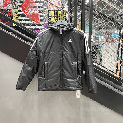 Adidas阿迪达斯三条纹棉服外套