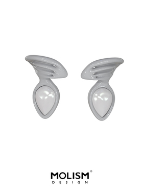 MOLISM traversing系列复古水滴形珍珠耳饰 原创设计师品牌包邮