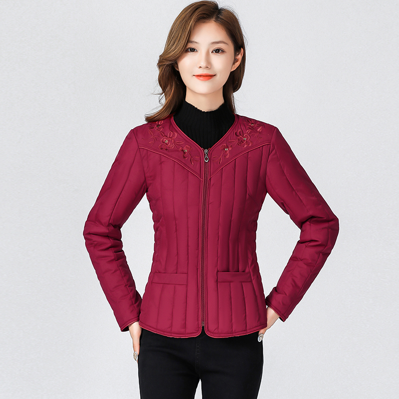 秋冬羽绒棉服女内胆2025新款加绒加厚中老年保暖棉袄短款棉衣外套