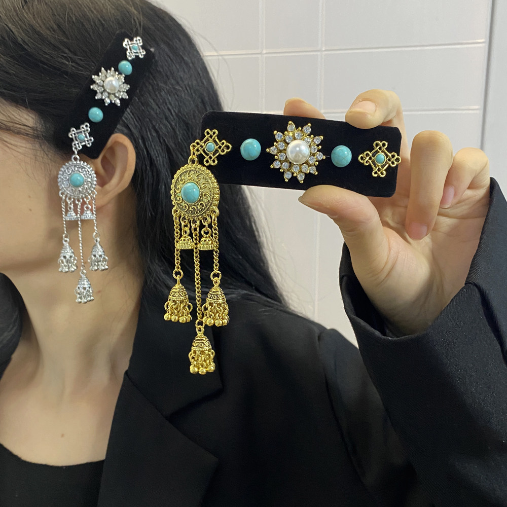 秋冬复古民族风铃铛流苏边夹发饰藏族刘海夹子蒙古族旅游发夹头饰,饰品/流行首饰/时尚饰品新,发饰,淘宝优惠券,粉丝福利购,淘宝优惠卷