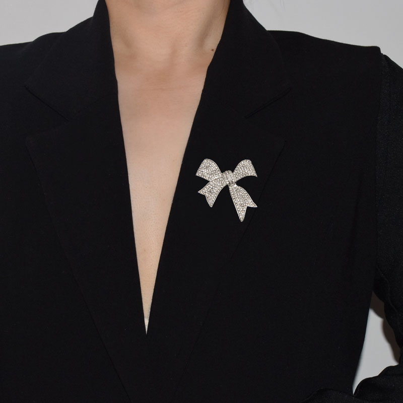 简约风满钻高级感胸针ins蝴蝶结