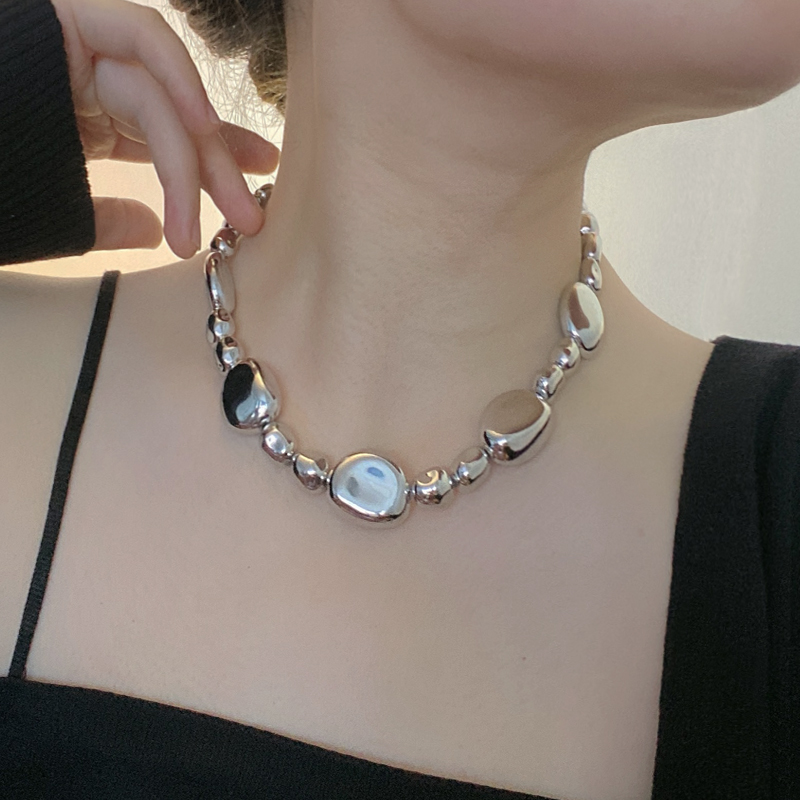 金属串珠女异形不规则锁骨链