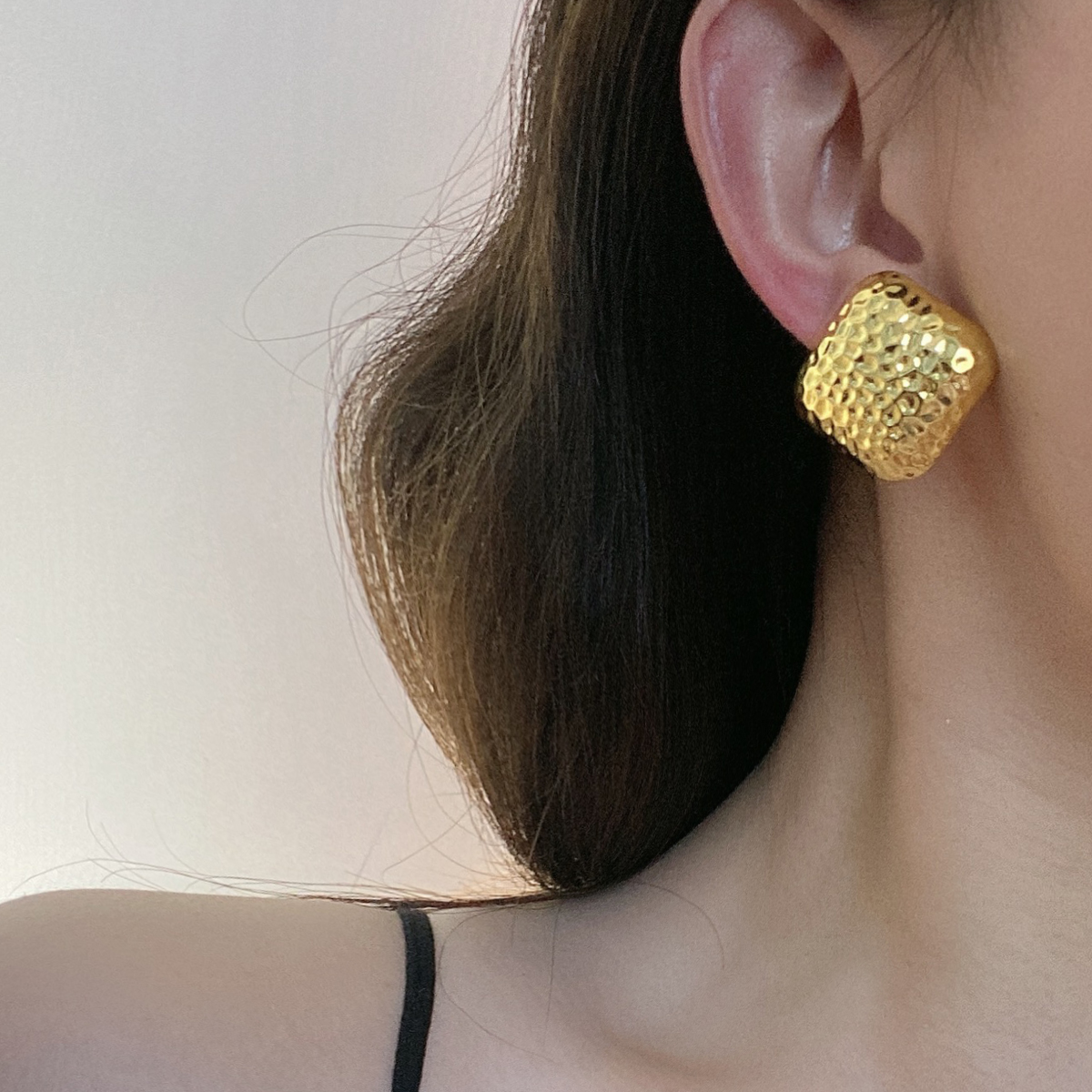 金属复古女几何纹理耳环耳钉