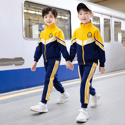 幼儿园园服小学生运动班服黄色