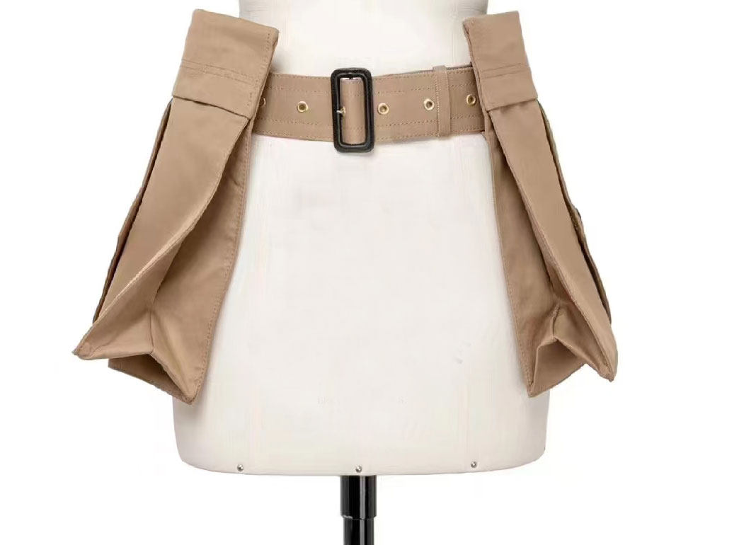 FOG SACAI SS26春夏新款纯色设计感外搭束腰封腰宽腰带大口袋配饰