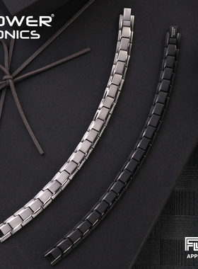 POWER IONICS欧美全钛男女情侣健康手链矿物手环男友刻字圣诞礼物