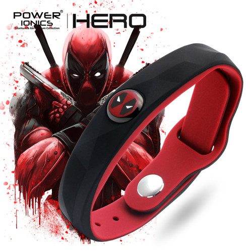 潮牌运动防水硅胶钛钢死侍手环