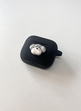 一体式黑色灰泰迪适用airpods pro3保护套连体硅胶苹果airpods pro2代耳机套3代四代软壳耐摔带防尘塞不掉盖