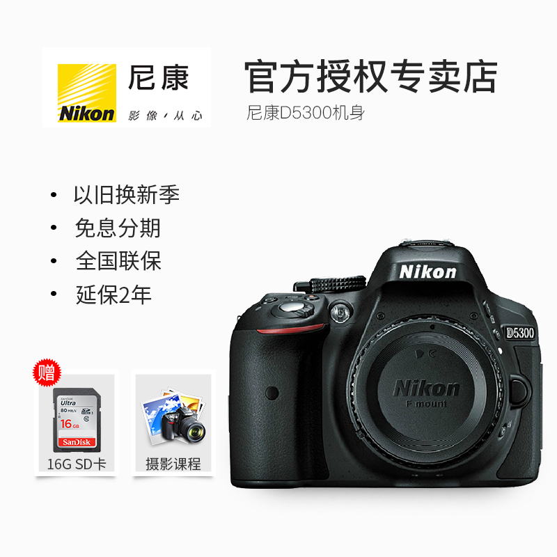 ËÍÉãÓ°¿Î Ä῵D5300µ¥»úÉí ÈëßßÇåÊýÂëµ¥·´Ïà»ú ¿ÉÅä18-55/105