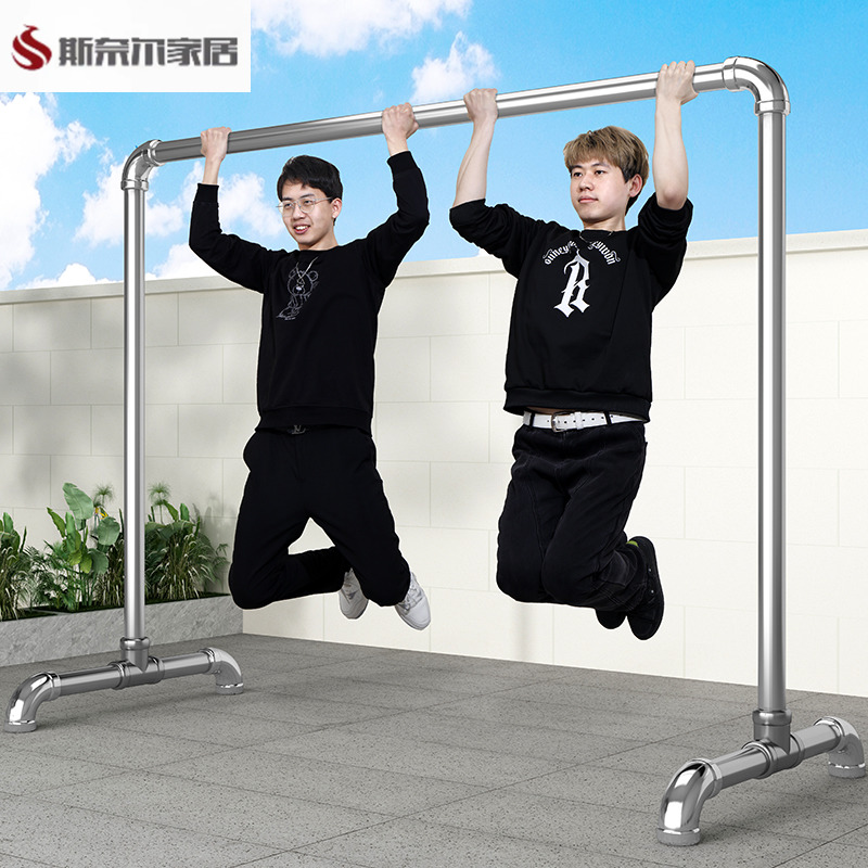 晾衣架家用阳台304不锈钢晒衣架子落地单杆式折叠室内简易晾衣杆