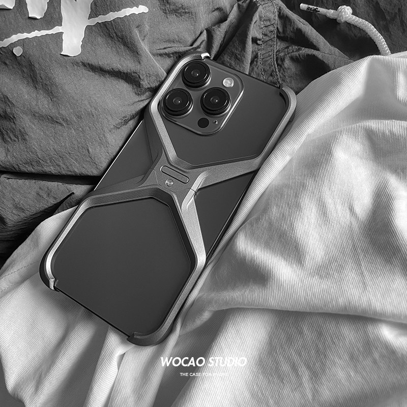 苹果14无边框铝合金超薄手机壳iphone16promax新款1