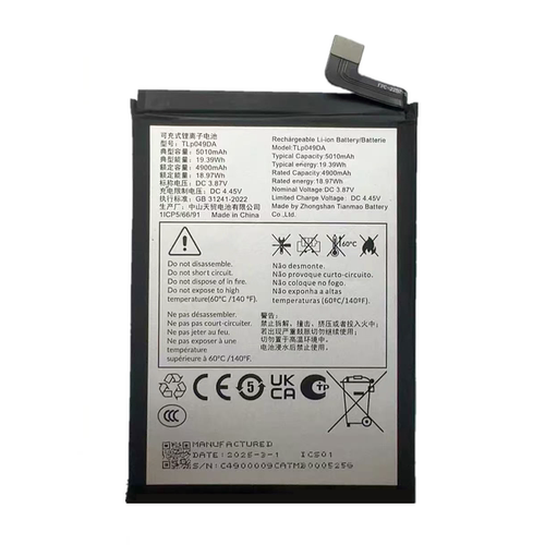 适用于TCL 40 NXTPAPER 4G(T612B)电池TLP049DA/TLP049D9