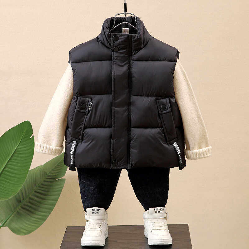 男童马甲秋冬款羽绒棉背心儿童冬装加厚外穿马夹宝宝保暖坎肩外套