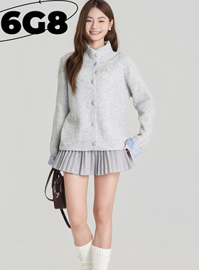 N6G8韩系慵懒风假两件针织开衫