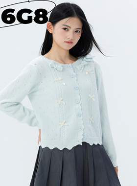 N6G8法式蝴蝶结毛衣