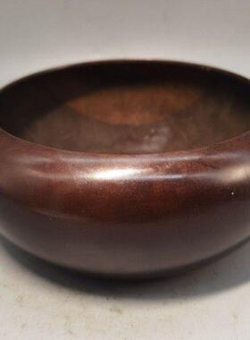 大号纯铜钵 器型厚重 形制端正 通体光素 色泽雅致古意盎然