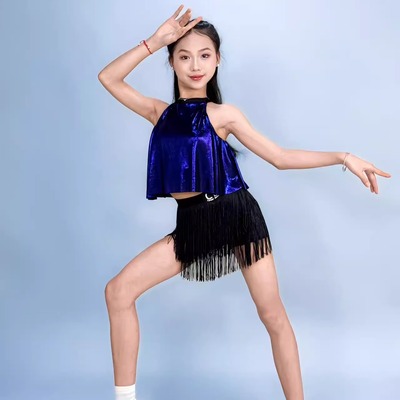 小众上衣百搭女童拉丁练功服表演