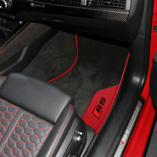 奥迪RS5脚垫专用rs4豪华进口尼龙rs4平面地毯rs7脚垫rs6内饰改装