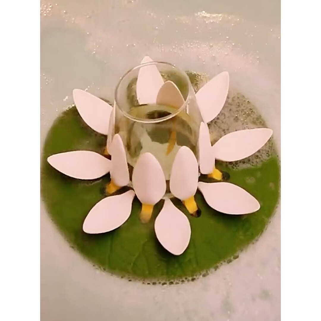 爆款漂浮睡莲杯垫浴缸泳池高级氛围感蜡烛杯托莲花叶创意礼物摆件