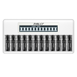 5号锂电池充电器1.5V专用套装商用批发可充5号7号充电电池12槽通用KTV话筒麦克风指纹锁电子锁充电电池充电器