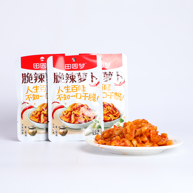 田园梦脆辣萝卜干52克盒装江西特产下饭菜南昌拌粉配料萝卜籽香辣