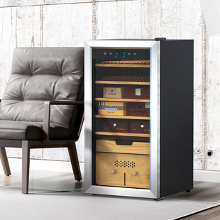 柜 法国HOMESUN雪茄柜压缩机风冷雪松木恒温恒湿家用红酒冷藏保湿