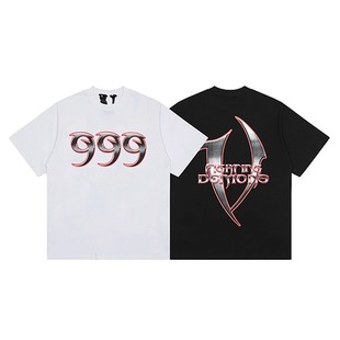 hiphop999数字飞镖大V印花短袖 欧美潮牌VLONE 美式 男女宽松T恤夏