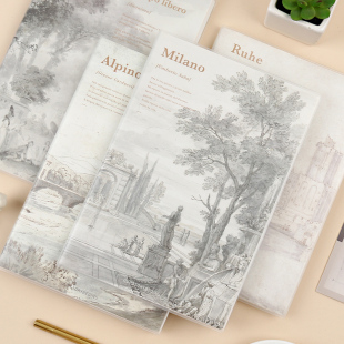 胶套本 灵感 创意复古唯美商务办公学生横线笔记本文具记事本日记本子B5 诗人 初品