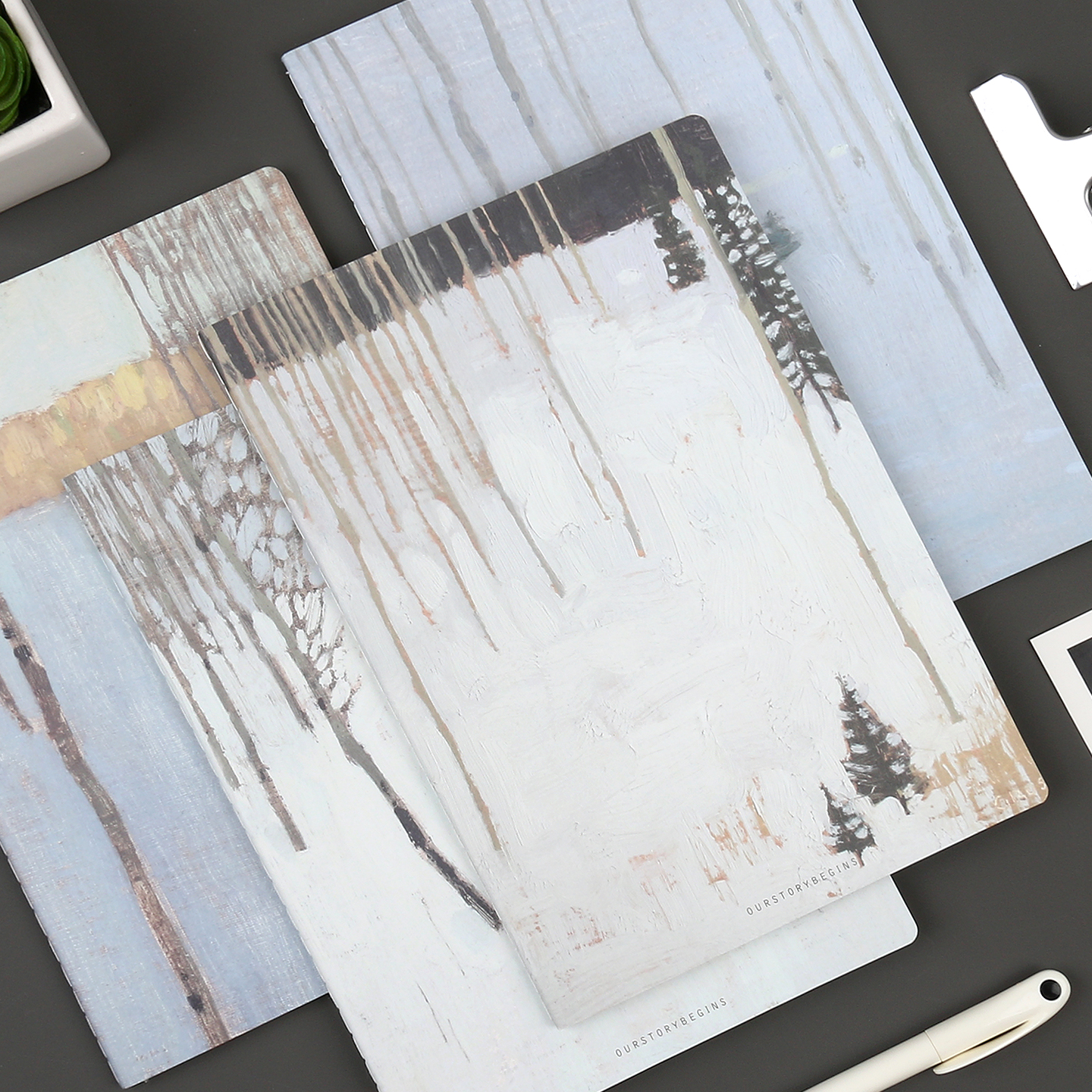 初品冬日林野车线本横线笔记本