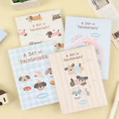 口袋胶套本 初品官方 快乐腊肠狗 创意唯美简约小清新高颜值办公学生便条本随身笔记本文具记事本日记本子a6