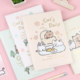 创意唯美可爱小清新高颜值办公学生专用加厚横线笔记本文具记事本日记本子b5 胶套本 萌猫小队 初品官方