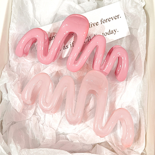 夏日多巴胺波浪抓夹女后脑勺发抓盘发夹子鲨鱼夹2024新款 发卡头饰