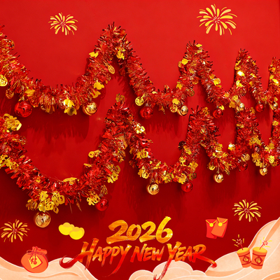 2026马年元旦新年毛条装饰品