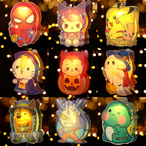 万圣节灯笼装饰南瓜儿童卡通手提音乐发光花灯手工制作幼儿园活动