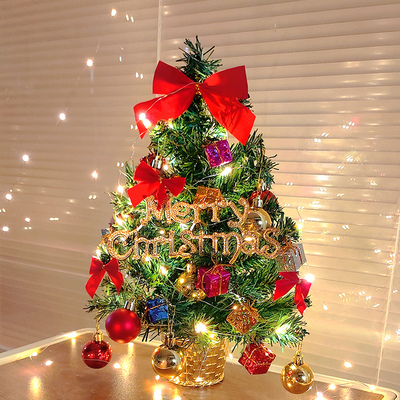 圣诞树家用桌面小型雪圣诞节装饰2024新款迷你圣诞树摆件diy布置