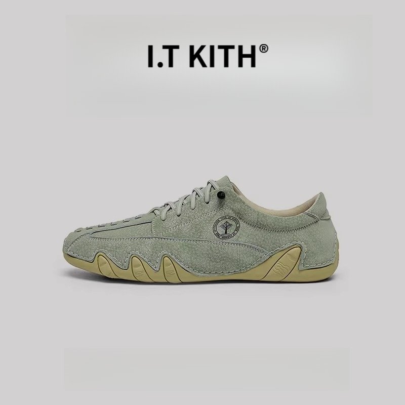 I.T KITH冬季2025新款豆豆鞋男真皮休闲皮鞋软皮男鞋子百搭软底潮