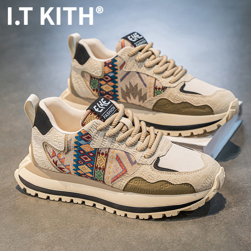I.T KITH2025冬季男鞋厚底防滑耐磨增高阿甘鞋男款时尚百搭舒适运
