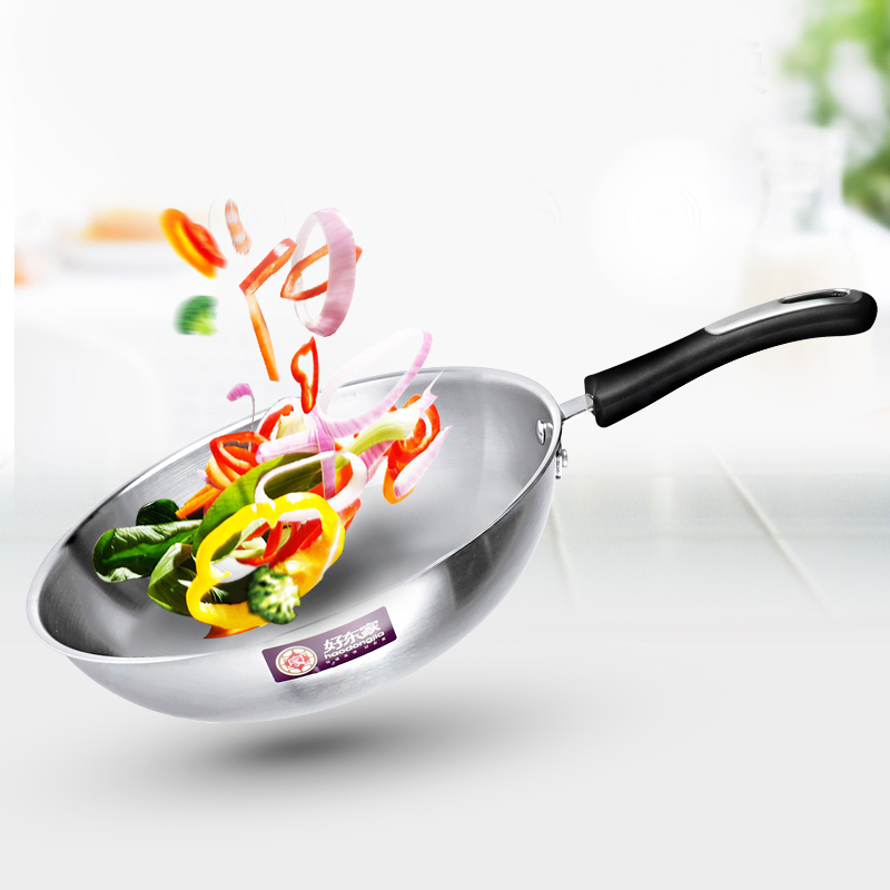 三层钢广东炒锅好东家304不锈钢