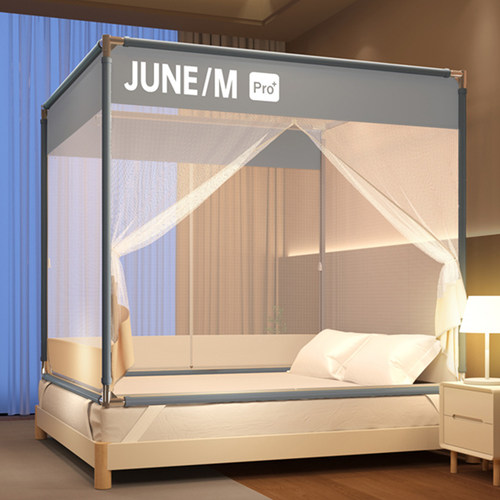 全底三门防摔蚊帐家用卧室