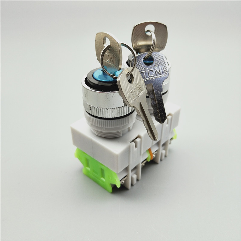 22mm圆形孔带钥匙旋钮开关