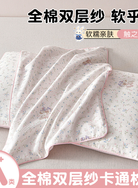 卡通纯棉儿童枕套30x50cm2025新款宝宝全棉双层纱枕芯内胆套40x60
