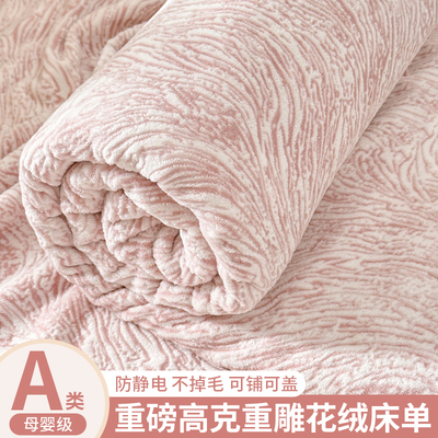 2025新款加绒加厚牛奶绒床单