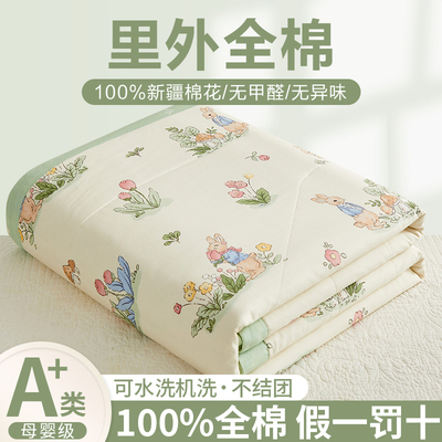 纯棉全棉夏凉被空调被夏季可机洗